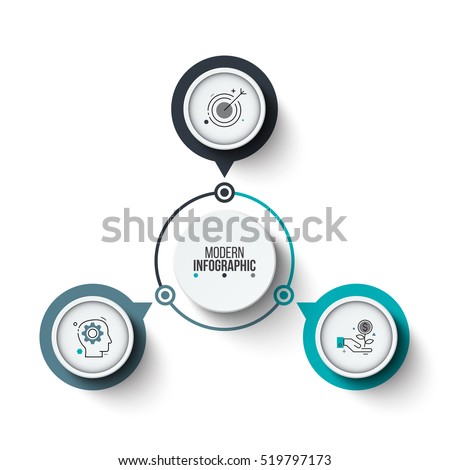 vector circle infographic template cycle diagram のベクター画像素材