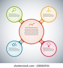 Vector circle for infographic. Template for cycling diagram, graph.