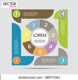 Vector circle for infographic. Template for cycling diagram