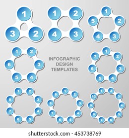 Vector circle for infographic. Template for cycling diagram, graph, presentation and round chart.