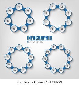 Vector circle for infographic. Template for cycling diagram, graph, presentation and round chart.