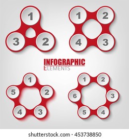 Vector circle for infographic. Template for cycling diagram, graph, presentation and round chart.