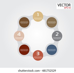Vector circle for infographic. Template for cycling diagram