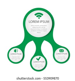 Vector circle for infographic. Template for cycling diagram, graph, presentation and round chart. Business concept with options, parts, steps or processes.