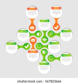 Vector circle for infographic. Template for cycling diagram, graph, presentation and round chart. Business concept with options, parts, steps or processes.