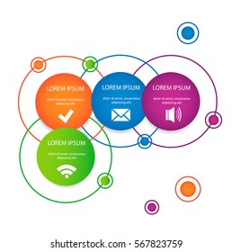 Vector circle for infographic. Template for cycling diagram, graph, presentation and round chart. Business concept with options, parts, steps or processes.