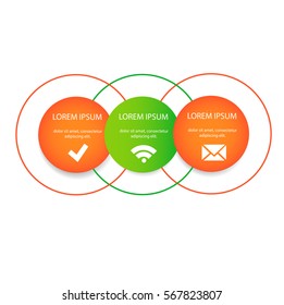 Vector circle for infographic. Template for cycling diagram, graph, presentation and round chart. Business concept with options, parts, steps or processes.