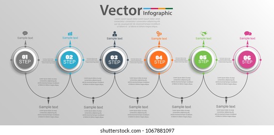 Vector circle infographic. Template for diagram, graph, presentation and chart. Business concept, parts, steps or processes. Eps 10