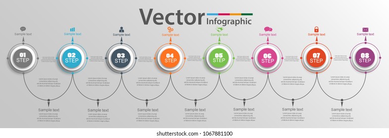 Vector circle infographic. Template for diagram, graph, presentation and chart. Business concept, parts, steps or processes. Eps 10