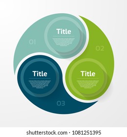 Vector circle infographic. Template for diagram, graph, presentation and chart. Business concept with three options, parts, steps or processes. Abstract background.