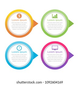Vector circle infographic. Template for diagram, graph, presentation and chart. Business concept, parts, steps or processes. Abstract background.