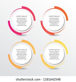 Infografía del círculo vectorial. Plantilla para diagrama, gráfico, presentación y gráfico