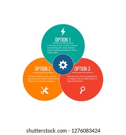 Vector circle infographic. Template for diagram, graph, presentation and chart. Business concept with 3 or 4 options, parts, steps or processes.