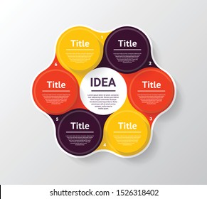 Vector circle infographic. Template for diagram, graph, presentation and chart. Business concept with five options, parts, steps or processes. Abstract background