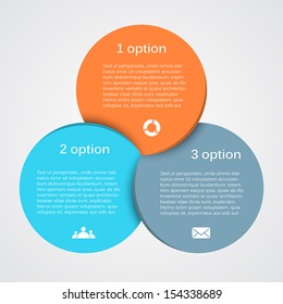 Vector Circle Infographic. Template For Diagram, Graph, Presentation And Chart. Business Concept With Three Options, Parts, Steps Or Processes. Abstract Background.