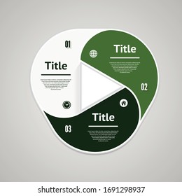 Vector circle infographic. Template for diagram, graph, presentation and chart. Business concept with three options, parts, steps or processes. Abstract background