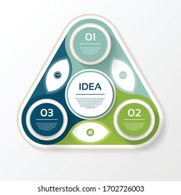 Vector circle infographic. Template for diagram, graph, presentation and chart. Business concept with three options, parts, steps or processes. Abstract background