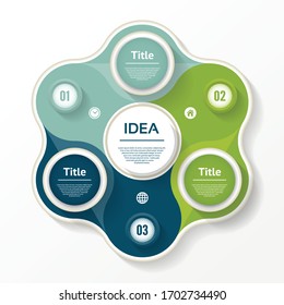 Vector circle infographic. Template for diagram, graph, presentation and chart. Business concept with three options, parts, steps or processes. Abstract background