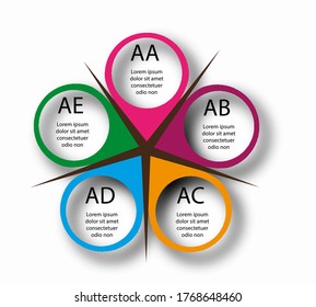Vector circle infographic. Template for diagram, graph, presentation and chart. Business concept with seven options, parts, steps or processes. Abstract background.