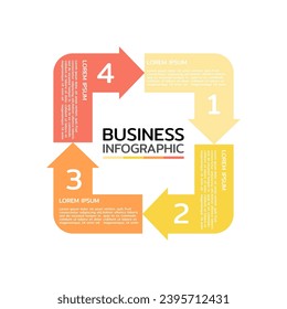 Vector circle infographic. Template for diagram, graph, presentation and chart. Business concept with 4 options, parts, steps or processes. Abstract background.
