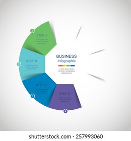 Vector circle infographic. Template for diagram, graph, presentation and chart. Business concept with 4 options, parts, steps or processes. 