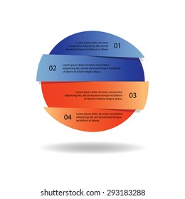 
Vector circle infographic. Template for diagram, graph, presentation and chart. Business concept with 4 options, parts, steps or processes. 

