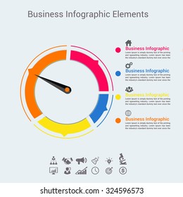 Vector circle infographic. Template for diagram, graph, presentation and chart. Business concept with seven options, parts, steps or processes. Abstract background.