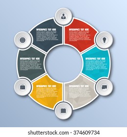Vector circle infographic. Template for diagram, graph, presentation and chart. Business concept.