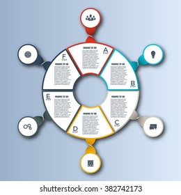 Vector circle infographic. Template for diagram, graph, presentation and chart. Business concept.