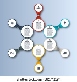 Vector circle infographic. Template for diagram, graph, presentation and chart. Business concept.