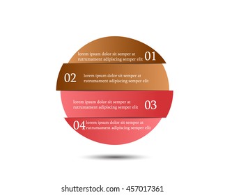 Vector circle infographic. Template for diagram, graph, presentation and chart. Business concept with 4 options, parts, steps or processes.