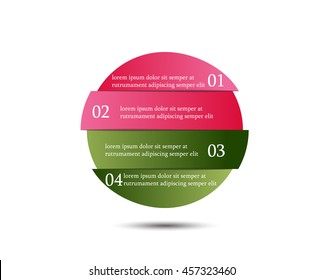 Vector circle infographic. Template for diagram, graph, presentation and chart. Business concept with 4 options, parts, steps or processes.
