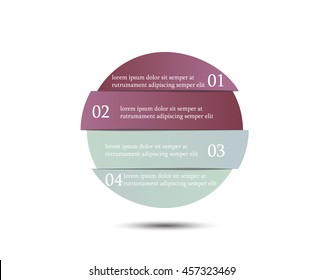 Vector circle infographic. Template for diagram, graph, presentation and chart. Business concept with 4 options, parts, steps or processes.
