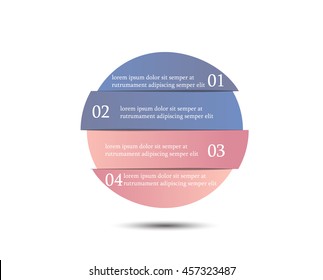 Vector circle infographic. Template for diagram, graph, presentation and chart. Business concept with 4 options, parts, steps or processes.