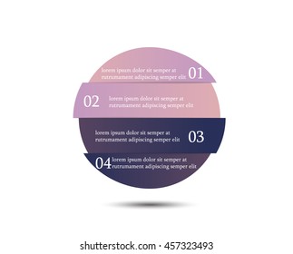 Vector circle infographic. Template for diagram, graph, presentation and chart. Business concept with 4 options, parts, steps or processes.