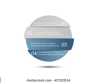 Vector circle infographic. Template for diagram, graph, presentation and chart. Business concept with 4 options, parts, steps or processes.