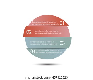 Vector circle infographic. Template for diagram, graph, presentation and chart. Business concept with 4 options, parts, steps or processes.