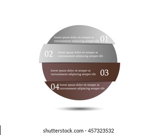 Vector circle infographic. Template for diagram, graph, presentation and chart. Business concept with 4 options, parts, steps or processes.