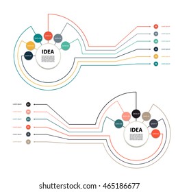 Infografik des Vektorkreises. Vorlage für Diagramm, Grafik, Zeitlinie, Präsentation und Diagramm. Geschäftskonzept mit sechs Optionen, Teilen, Schritten oder Prozessen.Abstrakter Hintergrund.