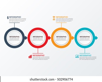 Vector circle infographic. Template for diagram, graph, presentation and chart. Business concept, parts, steps or processes. Abstract background.