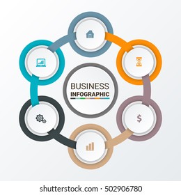 Vector circle infographic. Template for diagram, graph, presentation and chart. Business concept, parts, steps or processes. Abstract background.