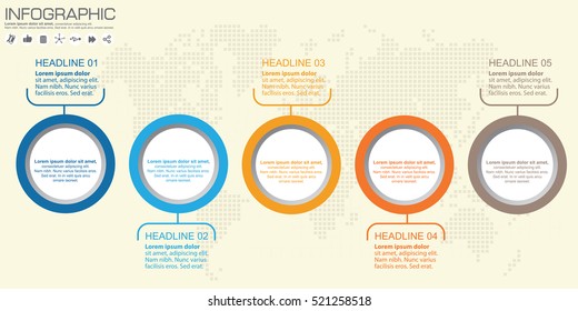 Vector circle infographic. Template for diagram, graph, presentation and chart. Business concept, parts, steps or processes. Abstract background.