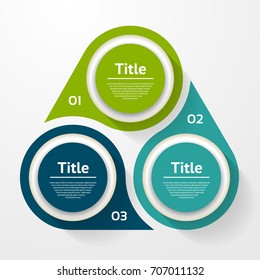 Vector Circle Infographic. Template For Diagram, Graph, Presentation And Chart. Business Concept With Three Options, Parts, Steps Or Processes. Abstract Background.