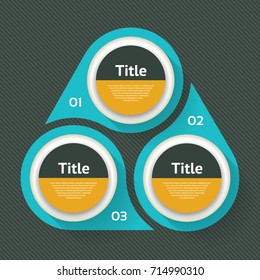 Vector circle infographic. Template for diagram, graph, presentation and chart. Business concept with three options, parts, steps or processes. Abstract background.