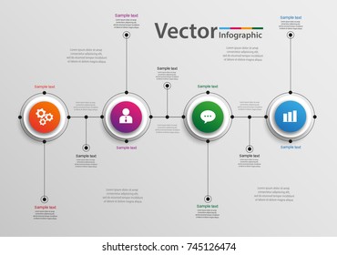 Vector circle infographic. Template for diagram, graph, presentation and chart. Business concept, parts, steps or processes. Eps 10