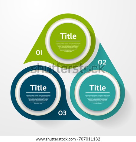 Vector circle infographic. Template for diagram, graph, presentation and chart. Business concept with three options, parts, steps or processes. Abstract background.