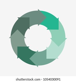 vector circle for infographic template, pie charts green with 8 steps