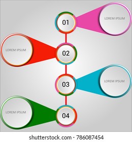 Vector circle infographic Template. presentation and round chart. Business concept with 4 options. illustration vector design