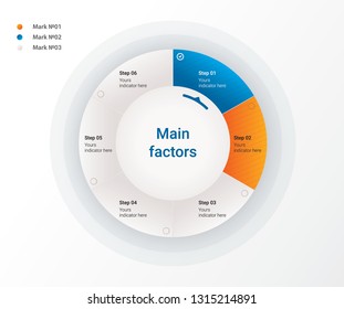 Vector circle infographics set. Template for cycle diagram, graph, presentation and round chart. Colorful business pie chart for Your reports, presentations and infographic - Векторная графика