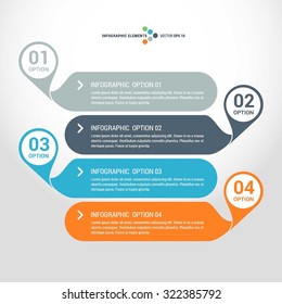 Vector circle infographics set. Template for circle diagram, graph, presentation and chart. Business concept with 4 options, parts, steps or processes. Abstract background.